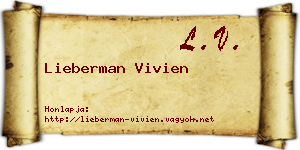 Lieberman Vivien névjegykártya